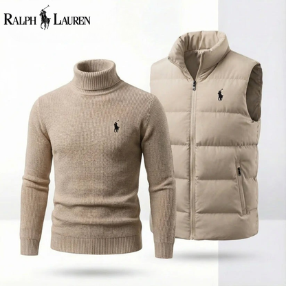 RL®Quilted Gilet + Complimentary Roll Neck Jumper