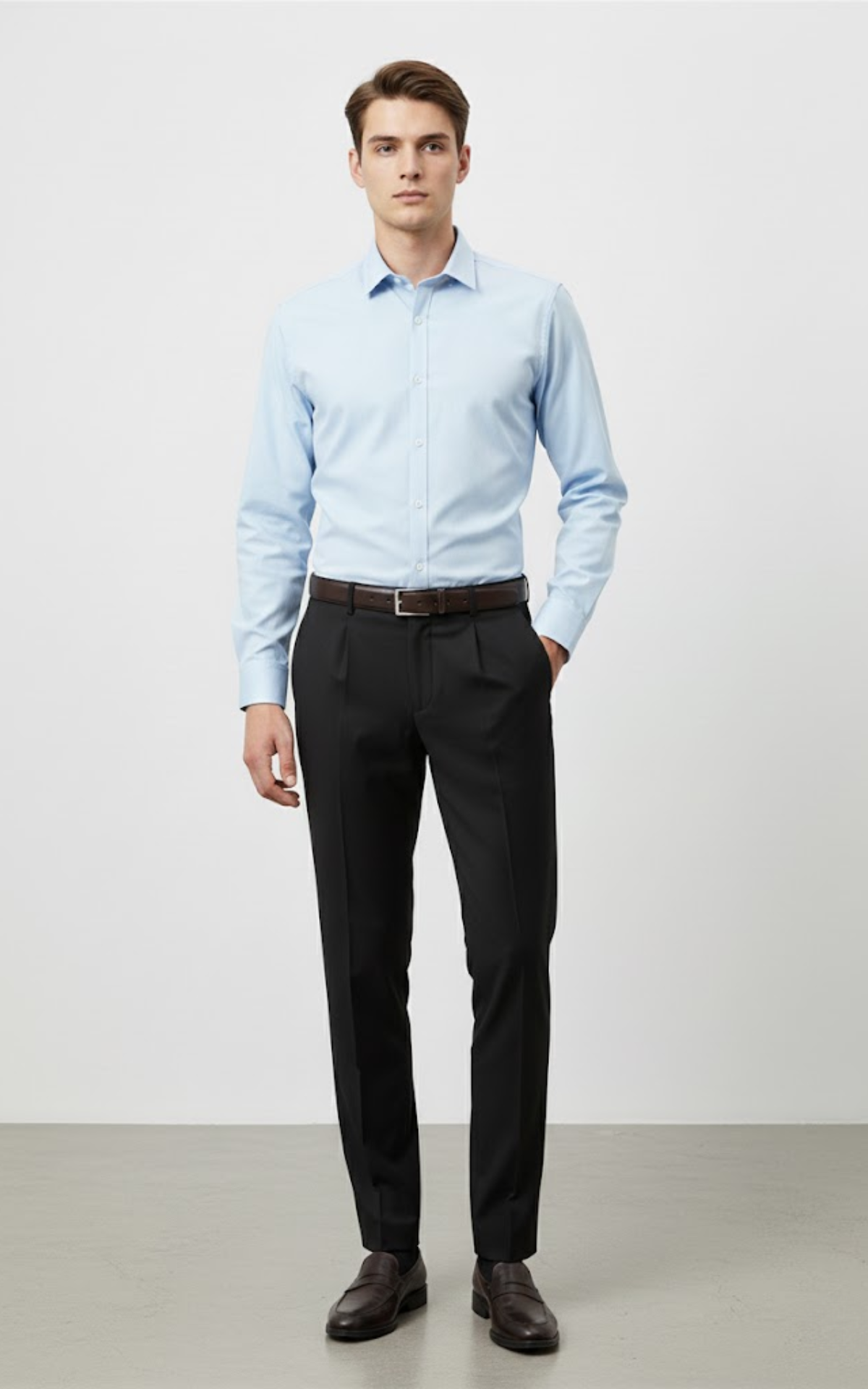 Men’s Slim-Fit Tailored Pants – Classic Stretch