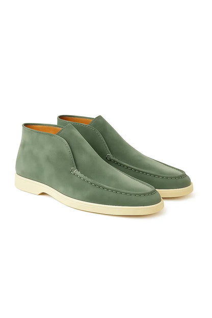 Men’s Suede Ankle Loafers – Soft Leather-Lined Chukka Moccasins for Smart Casual Wear